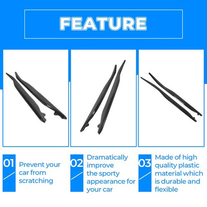 Solid Spare For 2014-2019 14-Up Corvette C7 METALLIC Side Skirts Z06 Style ABS GLOSS BLACK
