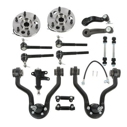 Solid Spare 17pcs Front Upper Control Arm Wheel Hub Bearing Suspension For Chevy K1500 Tahoe