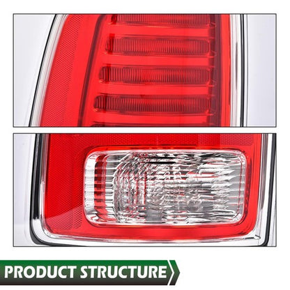 Solid Spare LED Tail Lights Brake Lamps Fit For 13-22 Dodge Ram 1500 2500 3500 Left+Right