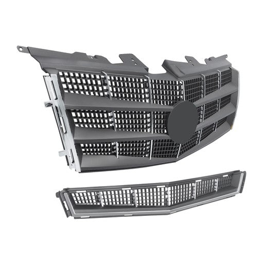 Solid Spare Front Upper Grille&Lower Grille 2Pc For Cadillac CTS 2008-2011 25896041 25896043