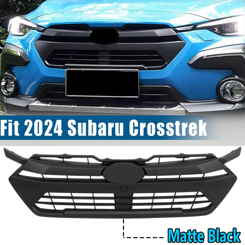 Front Bumper Upper Grille Matte Black Replacement For 2024 2025 Subaru Crosstrek