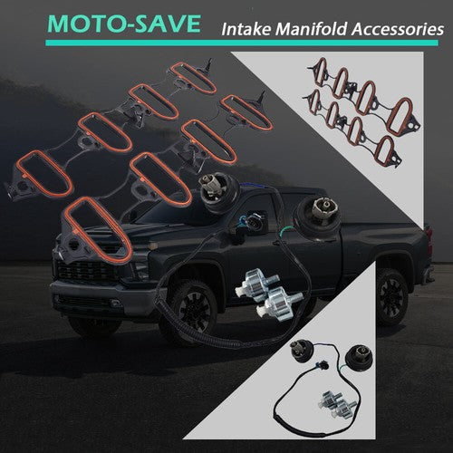 Solid Spare For Chevy Silverado Sierra Knock Sensor Harness Intake Manifold Gasket Kit