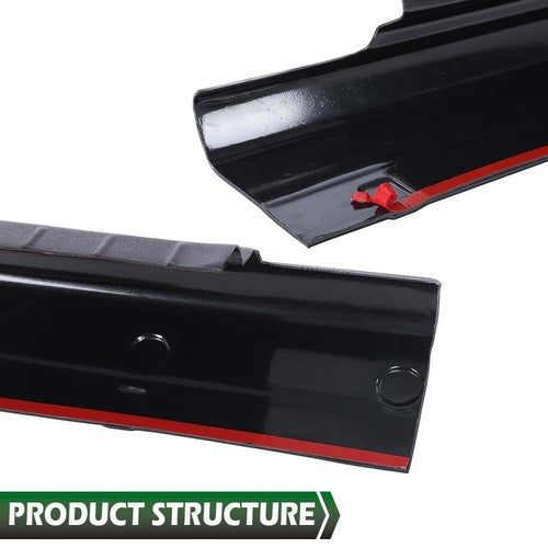 Solid Spare Rocker Panels Guard Plastic Fit For 2014-2018 Silverado/Sierra 1500 Crew Cab