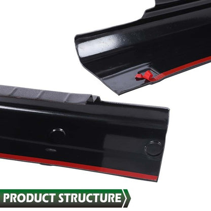 Solid Spare Rocker Panels Guard Plastic Fit For 2014-2018 Silverado/Sierra 1500 Crew Cab
