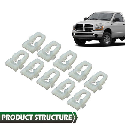 Solid Spare Fit For 1977-1990 Dodge Trucks Ramchargers Body Side Belt Molding Trim Clips