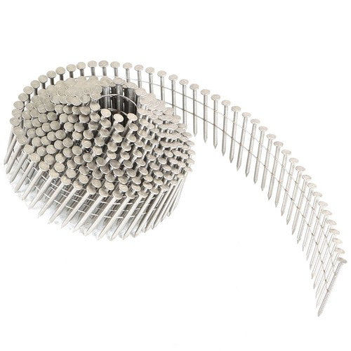 Solid Spare 15 Degree Wire Coil 1-1/2” ×.09” Ring Shank Stainless Steel Siding Nails 1200Pcs