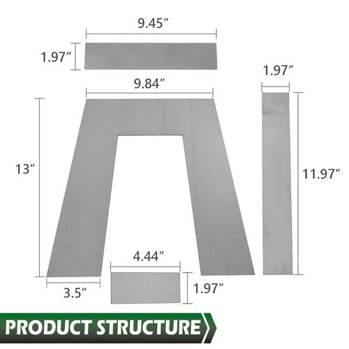 Solid Spare Universal Weld on Lowering Truck Under Bed Frame 10" Step C Notch Kit 2" Wide GM