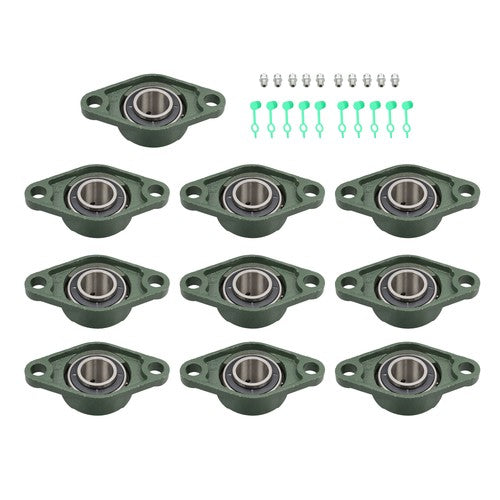 Solid Spare 10-pack UCFL206-20 Pillow Block Bearing 1-1/4" Bore 2 Bolt Flange Mounted