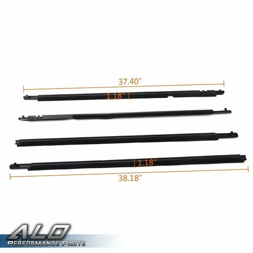 Solid Spare Fit For 2009-2012 Toyota Corolla Weatherstrip Window Moulding Trim Seal Belt
