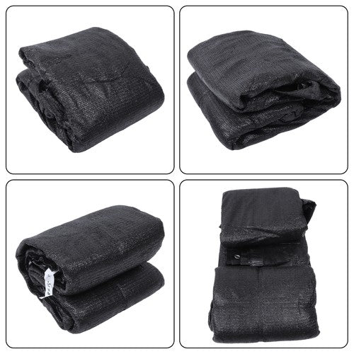Solid Spare 4FTx25FT Black Heavy Duty Garden Privacy Fence Barrier Net With Zip Ties
