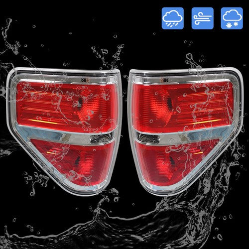 Solid Spare Tail Light Set Fit FOR 2009-2014 Ford F150 F-150 Rear Body Lamps L+ R Halogen