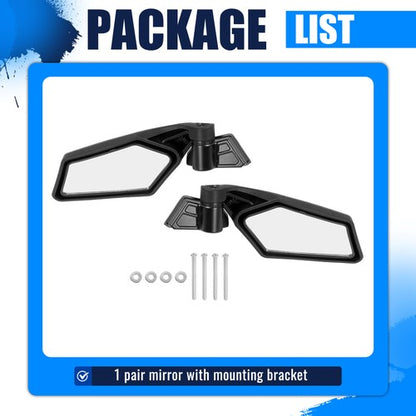 Solid Spare Rear View Side Mirror For Can Am Maverick X3 MAX R models 2017-up Racing Style