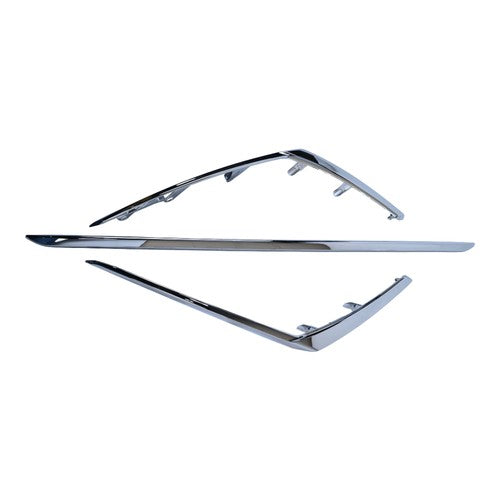 Left Right Lower Front Bumper Chrome Molding Fit For 2021-2024 Nissan Kicks S SV