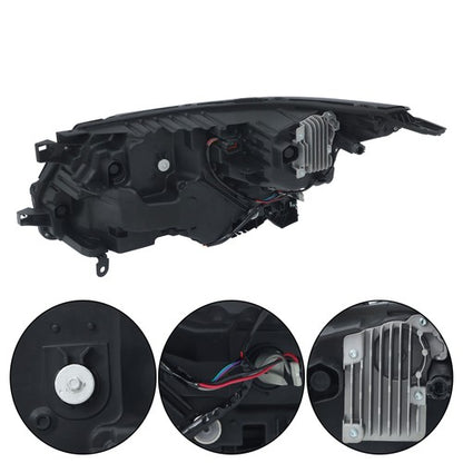 Solid Spare LED Headlight Passenger Right Side For Nissan Pathfinder 2022-2023 Chrome Bezel