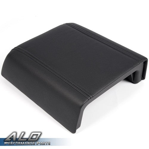 Solid Spare Center Console Arm Rest Lid Cover Pad Leather Fit For 2004-2008 Ford F-150 Black