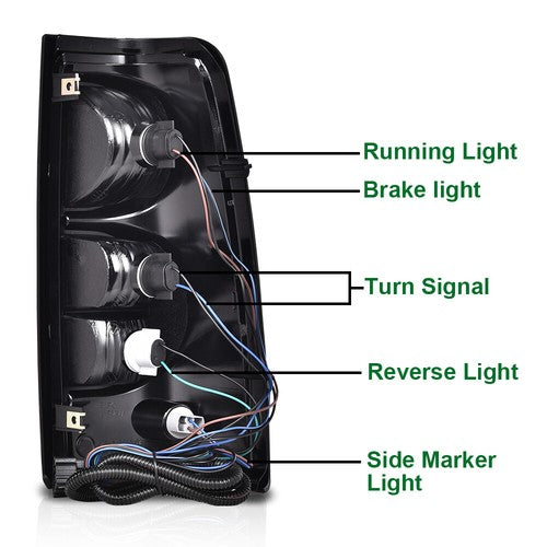 Solid Spare Fit For 2003-2006 Chevy Silverado Pickup Left Driver Side Tail Light Brake Lamp