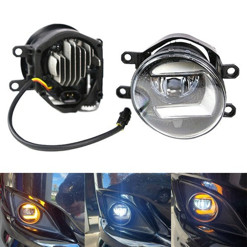 Double Color LED Fog Lights Lamps Fit Toyota Highlander Camry Corolla w/wiring