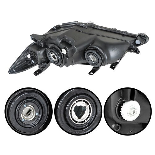 Solid Spare Front Headlights Assembly Fit For Toyota Camry 2012-2014 LH + RH Pair Clear Lens