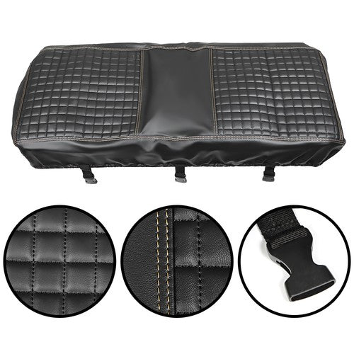 Solid Spare Golf Carts Rear Seat Cover Kit For Club Car/E-Z-Go/Yamaha Universal Size Black