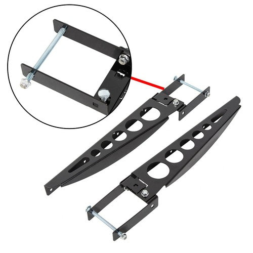 Solid Spare Pair RV 4" Square Rear Bumper Mounting Cargo Carrier Box Support Arms Bracket