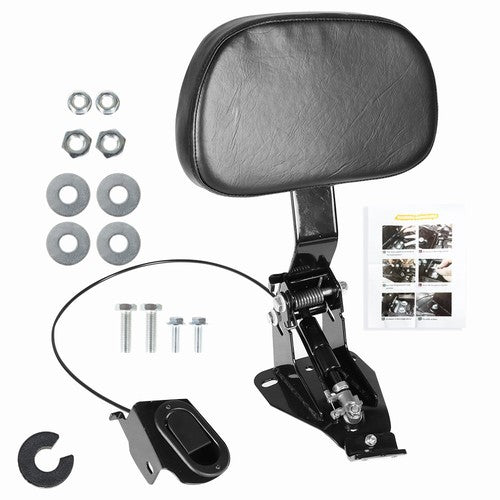 Solid Spare Adjustable Driver Backrest W/ Mounting Kit For Road Glide 2009-2019 2020 2021