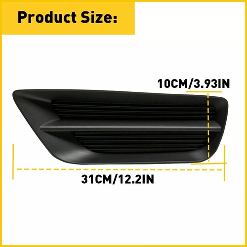 Pair Front Bumper Fog Light Black Grille Covers For 2013-2015 Honda Accord Sedan