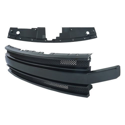 Solid Spare Gloss Black Compatible NEW For Ford Flex 2013-2019 Front Bumper Grille Assembly