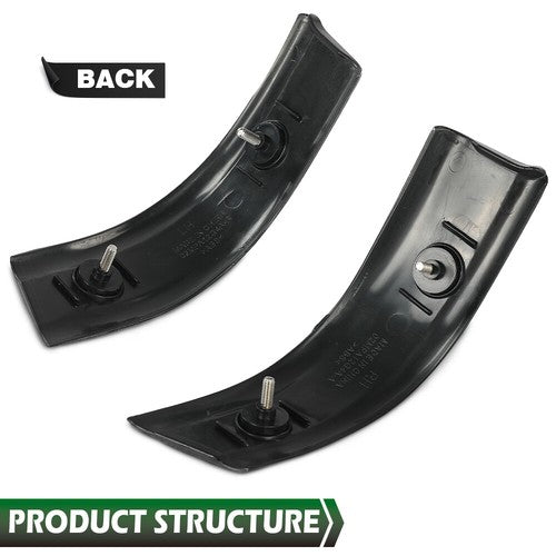 Solid Spare Fit For 99-07 Ford F-250 F-350 F-450 Super Duty Cab Corner Molding Gloss Black