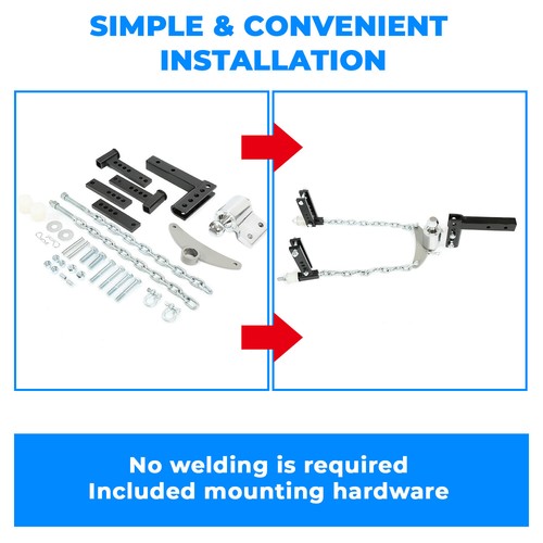 Solid Spare 14000lbs Weight Distribution Hitch w/ Sway Control & 2-5/16 in Ball & 2 in Shank