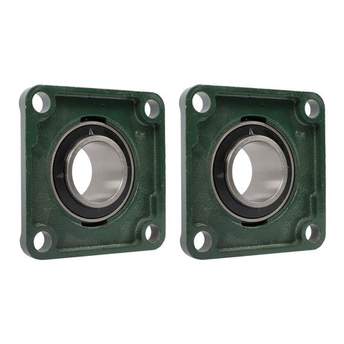 Solid Spare 2PCS UCF210-32 with seat bearing 2" hole 4 Bolt Solid Base Self-Aligning