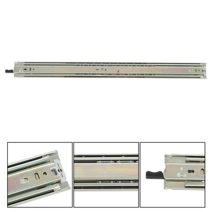 Solid Spare 1 Pair 24 Inch Locking Drawer Slides Full Extension & Lock 150lbs Capacity