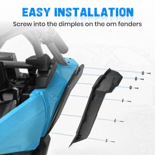 Solid Spare Extended Fender Flares Kit For Can Am Maverick X3/MAX Turbo R RR 2017-2025 2019