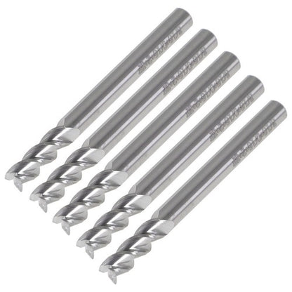 Solid Spare 5 Pack 3/16" 3 Flute Regular Length Carbide End Mill For Aluminum USA