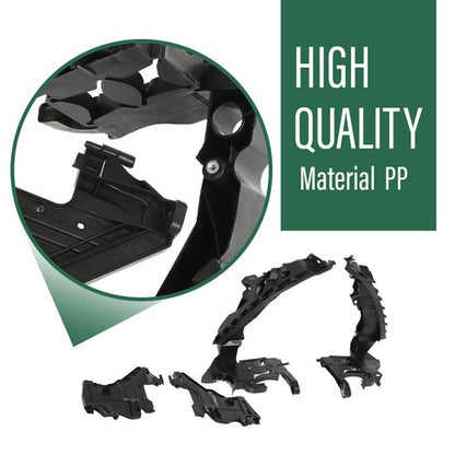 Solid Spare Fit For AUDI A4 B8 08-12 S4 Headlight Mount Bracket Support + Base Plate Kit