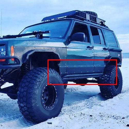Solid Spare Lower Door Side Panel Armor For 1984-2001 Jeep Cherokee XJ 4-Door Brand New