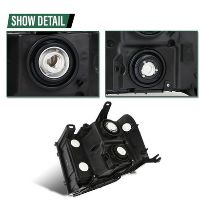 Solid Spare Headlights Fit For 2007-2013 GMC Sierra 1500 2500HD 3500HD Crystal Left+Right