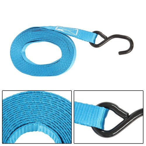 Solid Spare Ratchet Strap 6 Pcs+Polyester 566lbs Fracture Strength 1700lbs 1in*20ft S Hooks