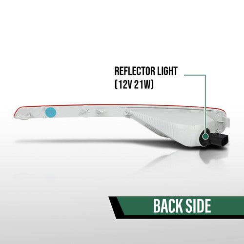 Solid Spare Fit For 18-22 Volvo XC40 Rear Bumper Reflector Light Without bulb Left Side LH