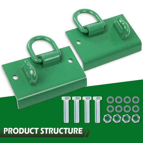 Solid Spare 2Pcs Bolt on Grab Hooks D Rings For John Deere Compact Tractor 1025R 2032R 3320