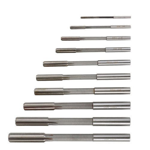 Solid Spare 10Pcs Machine Reamer Set,HSS H7 Straight Flute Chucking Reamer Milling Cutter