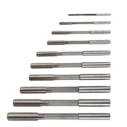 Solid Spare 10Pcs Machine Reamer Set,HSS H7 Straight Flute Chucking Reamer Milling Cutter
