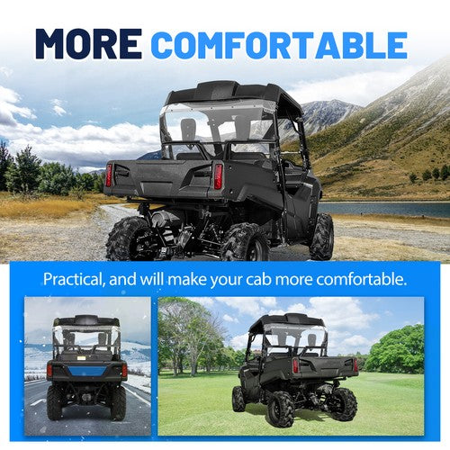 Solid Spare Clear Rear Windshield / Rear Window For 2014-Up 15 16 Honda Pioneer 700 UTV