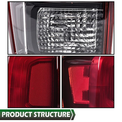 Solid Spare Red/Black Rear Tail Light Brake Lamp Fit For 16-22 Toyota Tacoma TRD Left Side