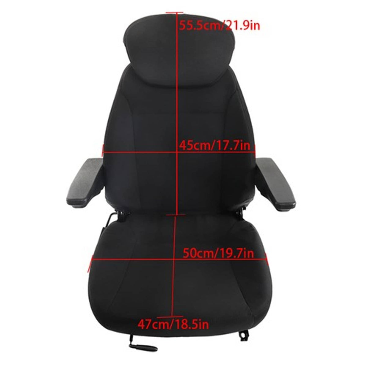 Solid Spare Fit For New Holland Loader/Backhoe Seat Assy - Fits Various Models - Black Cloth