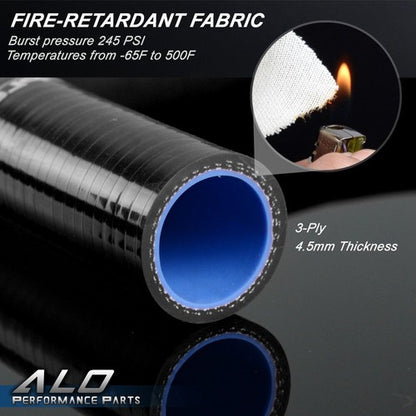 Solid Spare 51mm 90 Degree Hose Turbo Silicone Elbow Coupler Pipe Hose Black