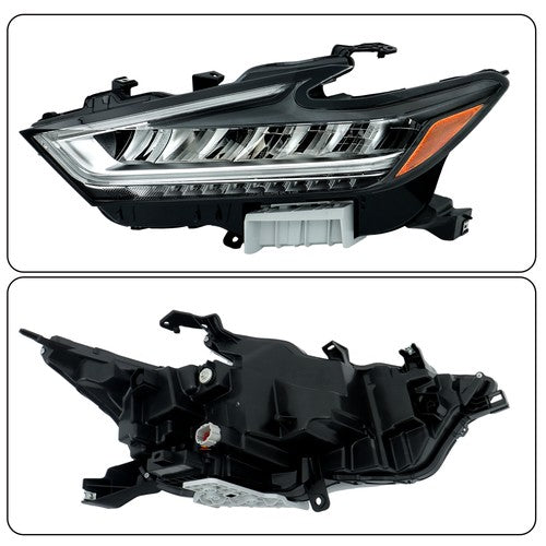Solid Spare Headlight Single Projector For Nissan Maxima 2019-2021 Headlamps LH Side Clear