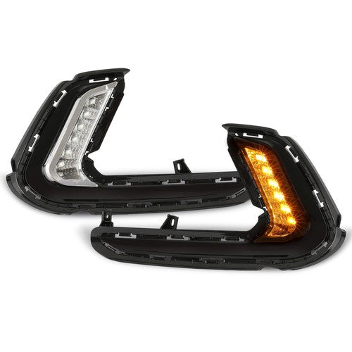 Solid Spare For 2016-2018 Hyundai Elantra 4DR Sedan LED Fog Lights Turn Signal DRL Lamps