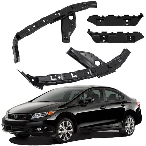 For Civic Sedan 2012-2015 Headlight Bumper Bracket Front 4PCS Support Retainer