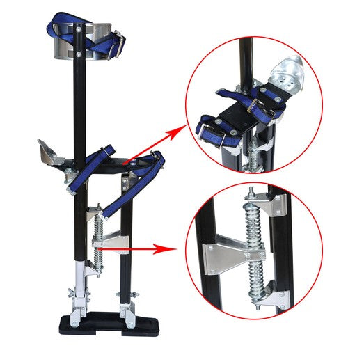 Solid Spare 15" - 23" Adjustable Height Stilts Aluminum Drywall Tool For Painter Taping