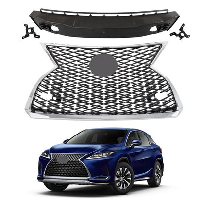 Solid Spare Front Upper Grill Replacement For Lexus RX350 RX450h 2020-2022 W/ Sensor Holes